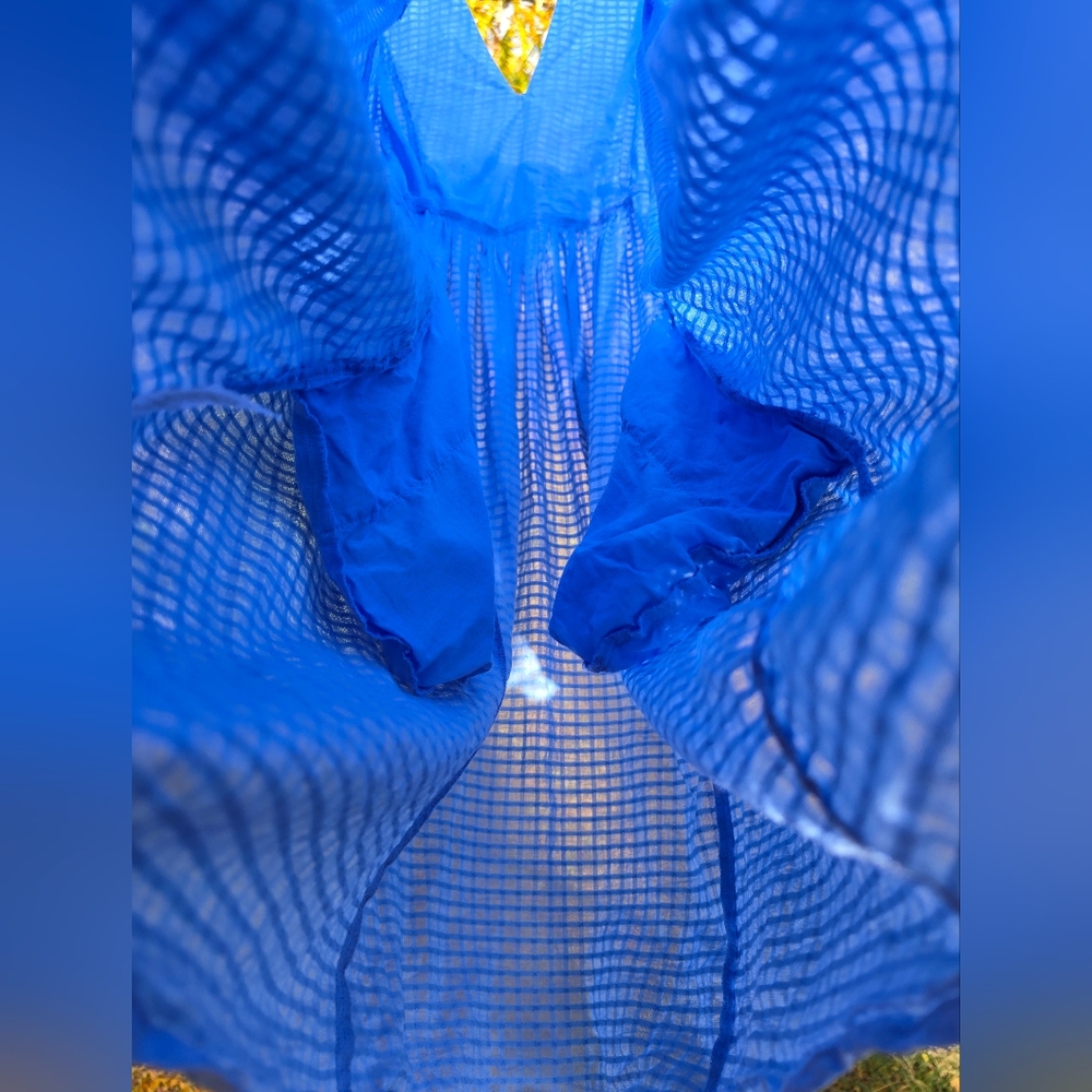 Sundance Azure Lace Detail Midi Dress And Slip with Pockets - Picture 8 of 11